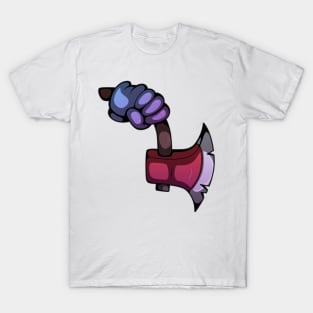 Gave a blood-curdling feeling to this cartoon axe T-Shirt